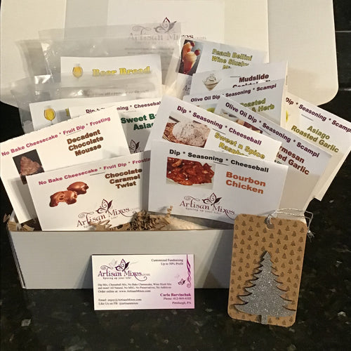 12 assortment of Artisan Mixes gift box - includes shipping and personalized tag.